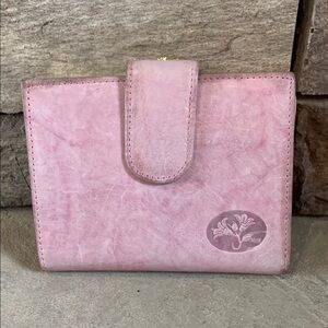 Buxton top grain leather Pink Women's Wallet